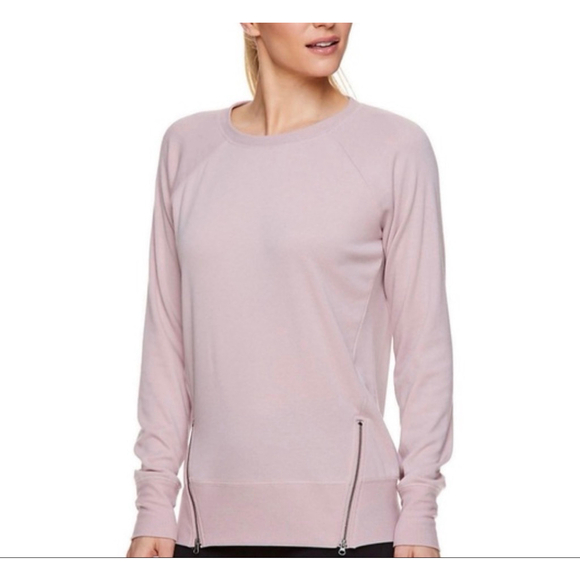 Gaiam Tops - Gaiam Pink Long Sleeve Sweatshirt with Zippers M
